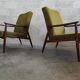 Pair of armchairs Olive Green by Jiri Jiroutek 1960