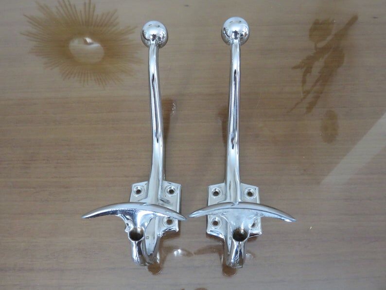 Pair of chrome metal pads 70s