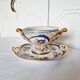 Tasse et soucoupe en porcelaine reproduction de sèvres décorées à la main par m.carpezat pour limoge