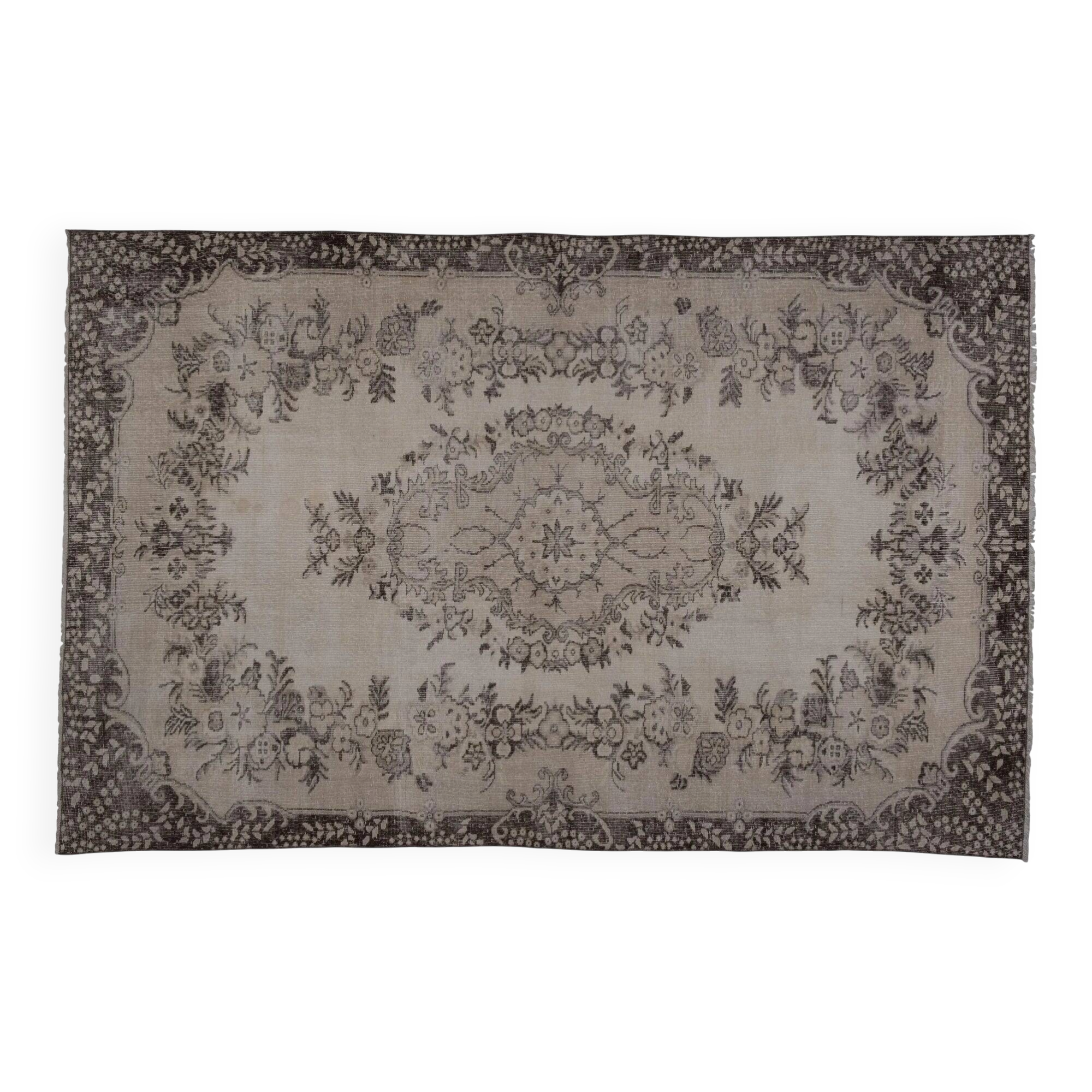 Vintage Turkish rug handmade 194x303 cm