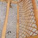 Vintage rattan daybed in basket shape - 1950s