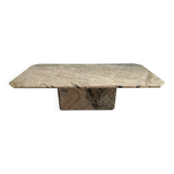 Grande tabe basse vintage minimaliste en granit