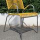 6 yellow and stackable armchairs, scoubidou by Dupré Perrin