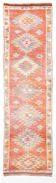 Orange & Green Turkish Vintage Runner Rug, 86x319Cm