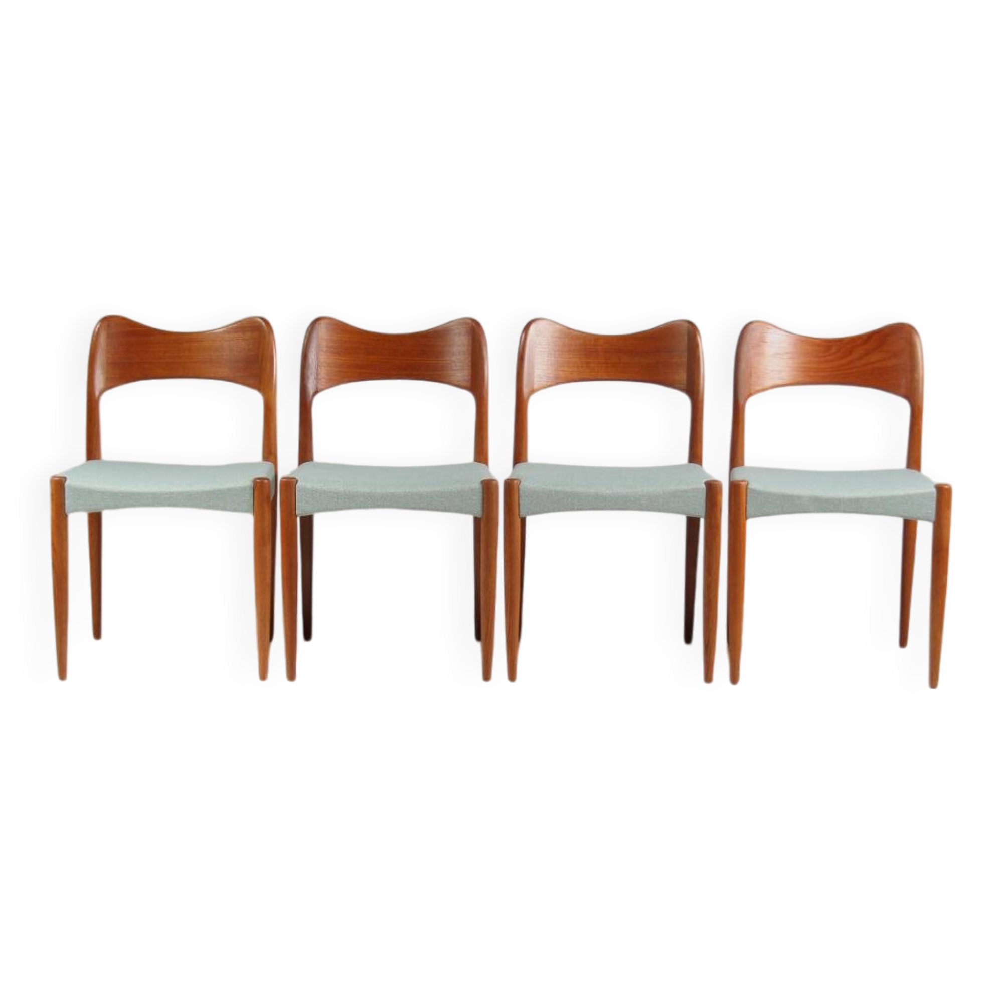 4 Arne Hovmand Olsen teak chairs