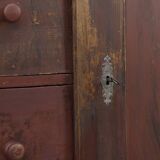 Antique painted kitchen bread cabinet