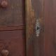 Antique painted kitchen bread cabinet