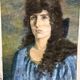 Portrait of a Woman on Canvas, Early 20th Century, Signed