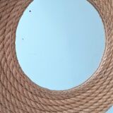 Miroir rond en corde années 50