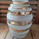 Art Deco glass vase gilded glassware Fains