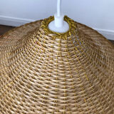 Suspension en rotin vintage