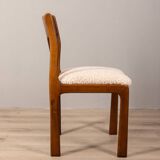 Set of 4 vintage chairs 70s white fabric Italian design