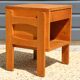 Light oak cubic bedside table 1960