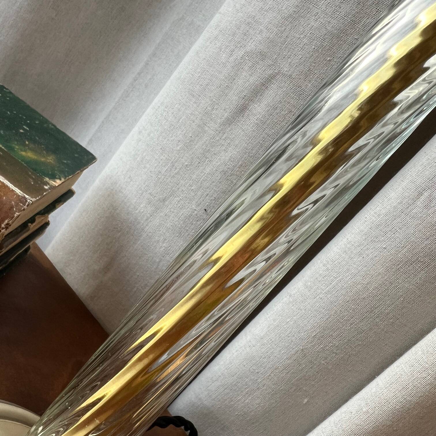 English lamp in brass and altuglass