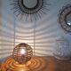 Vintage wicker ball lamp