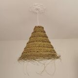 Suspension Dalia en Halfa Tressé – 40×45 cm – Fabrication Artisanale Maroca