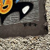 Jean Jaffeux enameled lava coffee table 1950