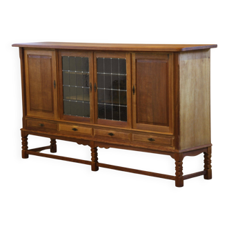 Vintage Danish 1960s modern oak cabinet in the style of Henning Kjærnulf