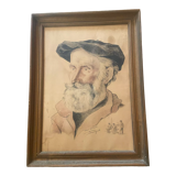 Dessin portrait vintage