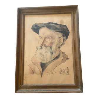 Dessin portrait vintage