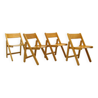 Suitede 4 chaises pliantes Ikea, 1970s