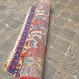 Tapis de couloir galerie fait main persan vintage hamadan 296 x 103