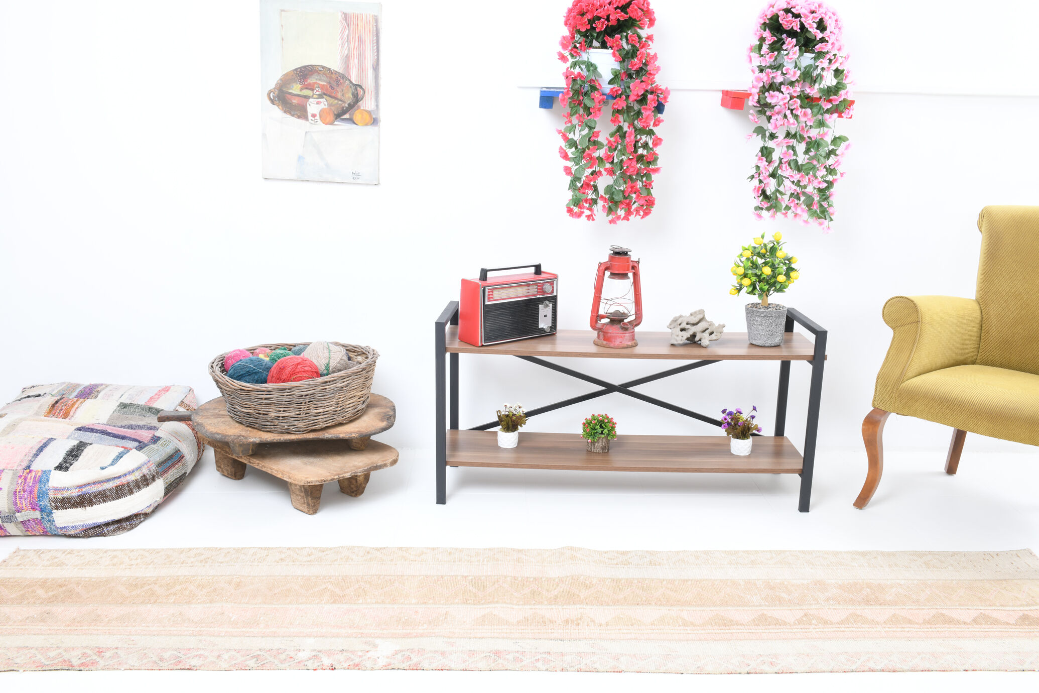 Narrow turkish runner rug 293x59cm