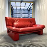 Nicoletti Salotti - 2-seater red leather sofa