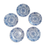 5 blue dessert plates service