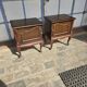 Pair of vintage 1960s oak bedside tables