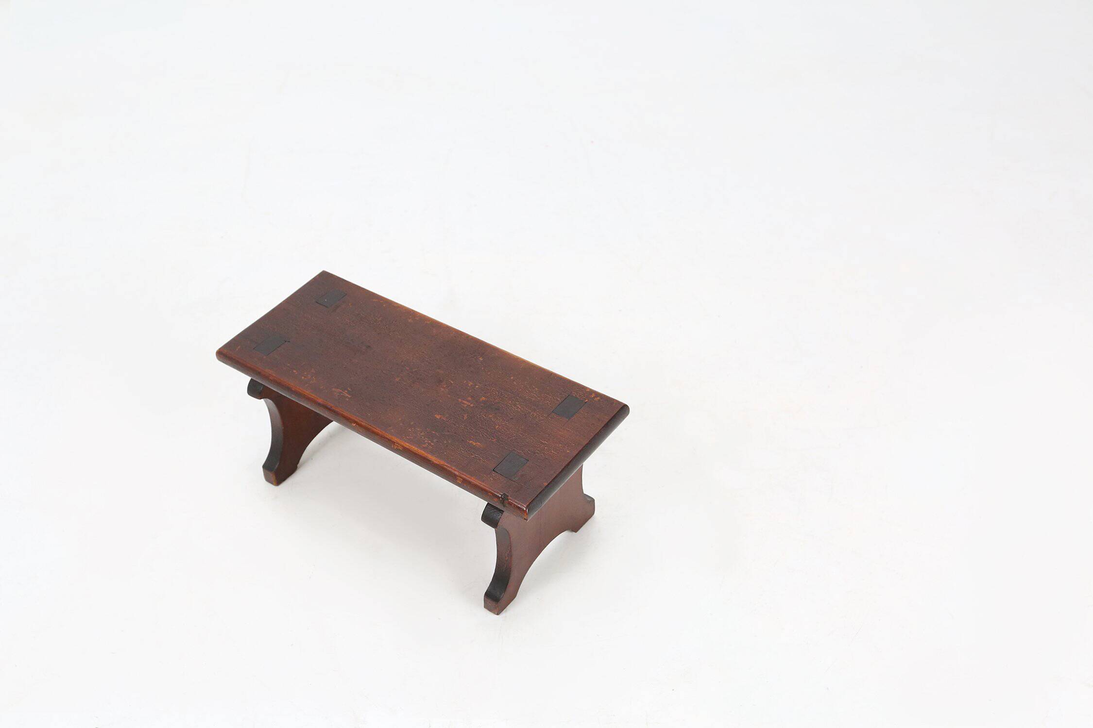 Rustic hand crafted wooden stool, France ca. 1880