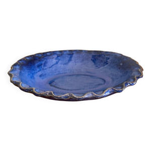 Plat en grès bleu