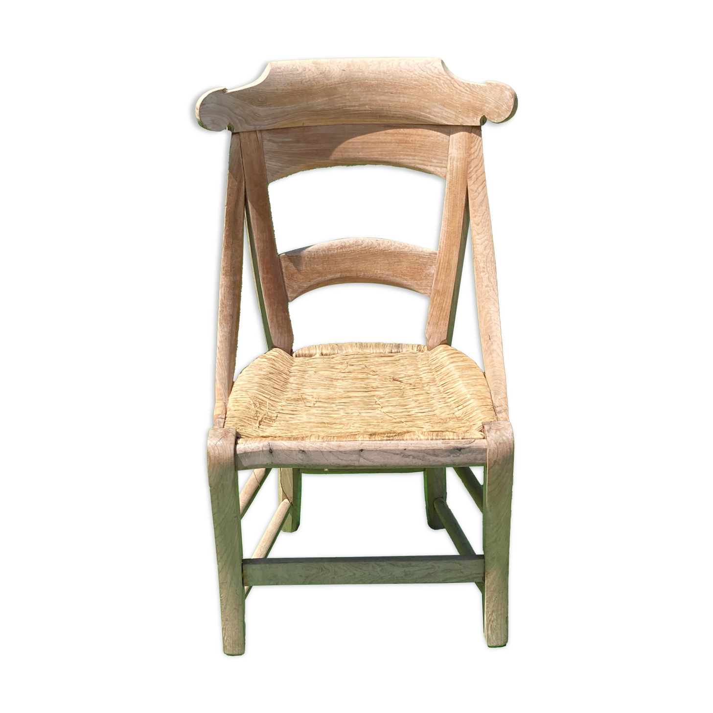 Antique French wicker wabi sabi chair