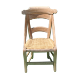 Antique French wicker wabi sabi chair