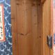 Antique hand-painted Baroque chest folk art cabinet dated solid wood Central Europe, 1865