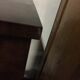 Small piece of english furniture has 3 drawers in mahogany for silverware