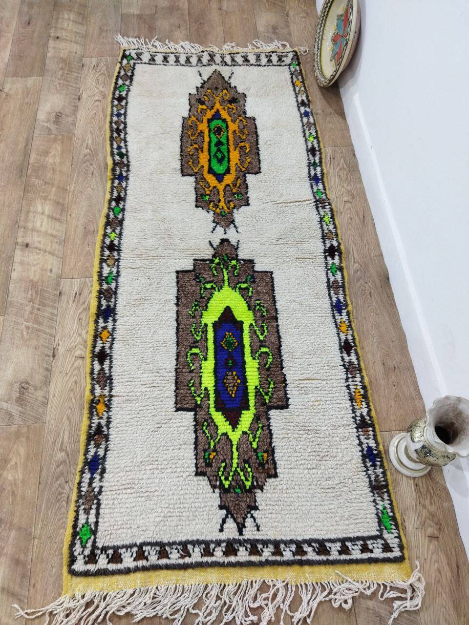 Handcrafted Moroccan Berber Rug 217 X 88