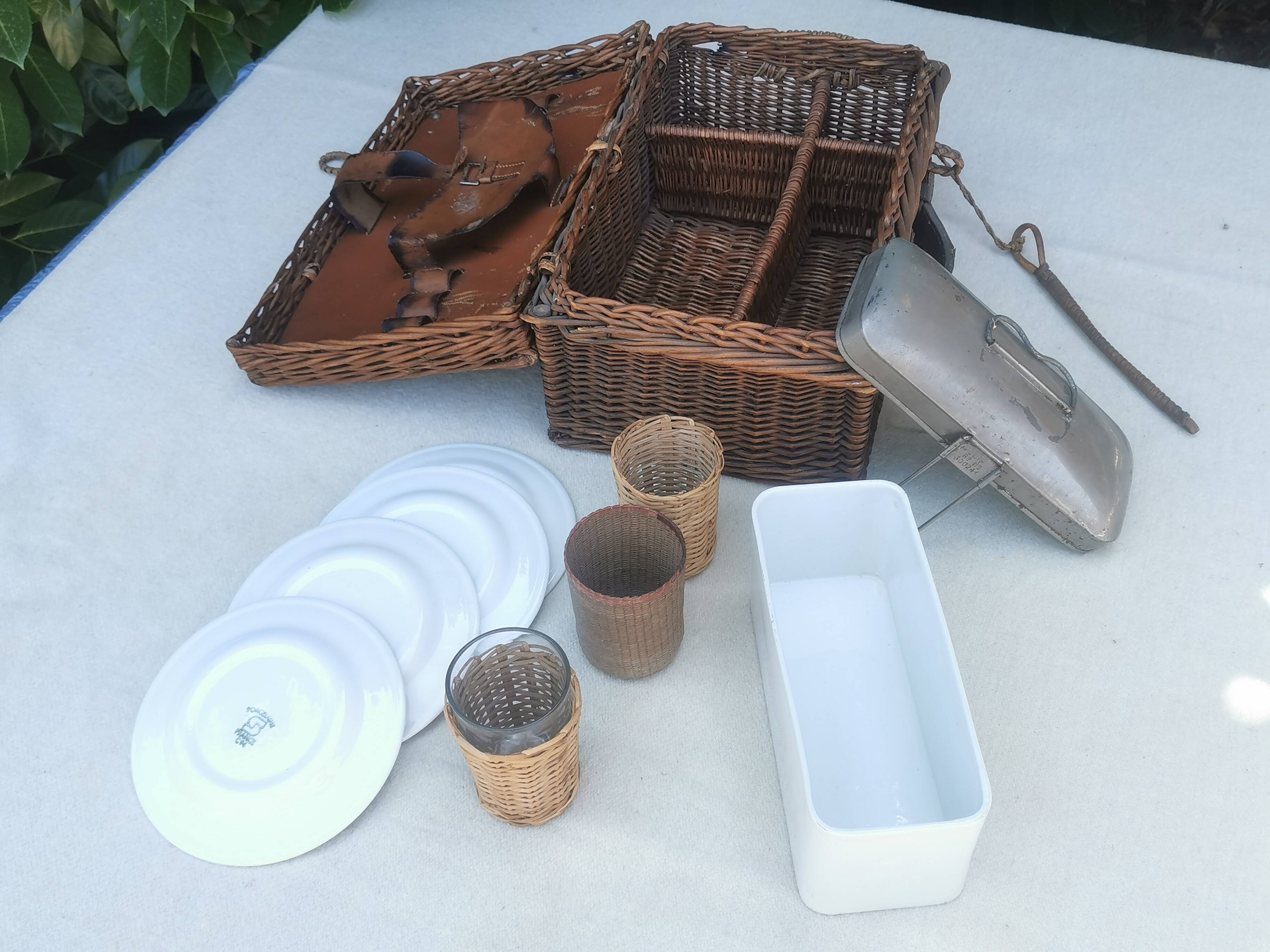 Vintage picnic basket