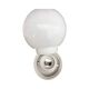 Industrial wall lamp, white, glass, foton, poland, 1960s.