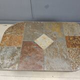 Brutalist slate stone coffee table, 1980s