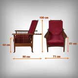 Morris chair in Mahogany, Arts & Crafts style – Early 20th century