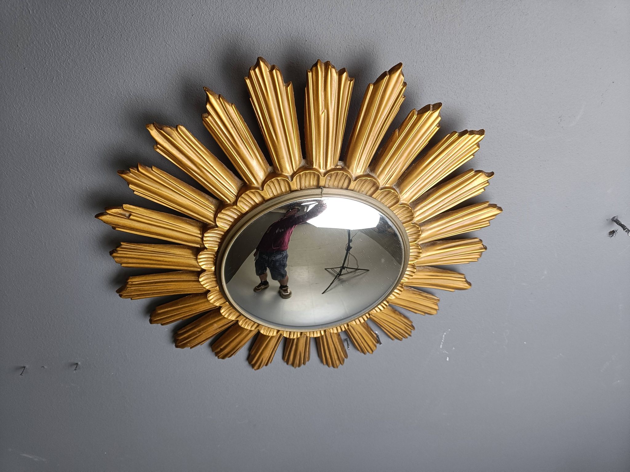 Vintage sunburst mirror, 1960s