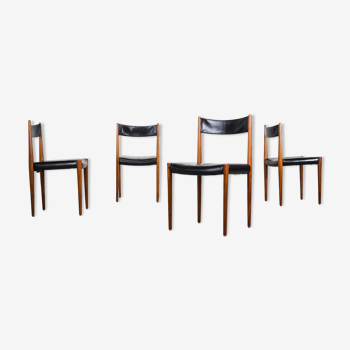 Rosewood Dining Chairs from Lübke, 1960s, set of 4