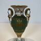 Pair of Empire Style Porcelain Vases, Decorated with Swans and Bundles