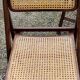 Set of 4 folding chairs wood and canning of the 70s