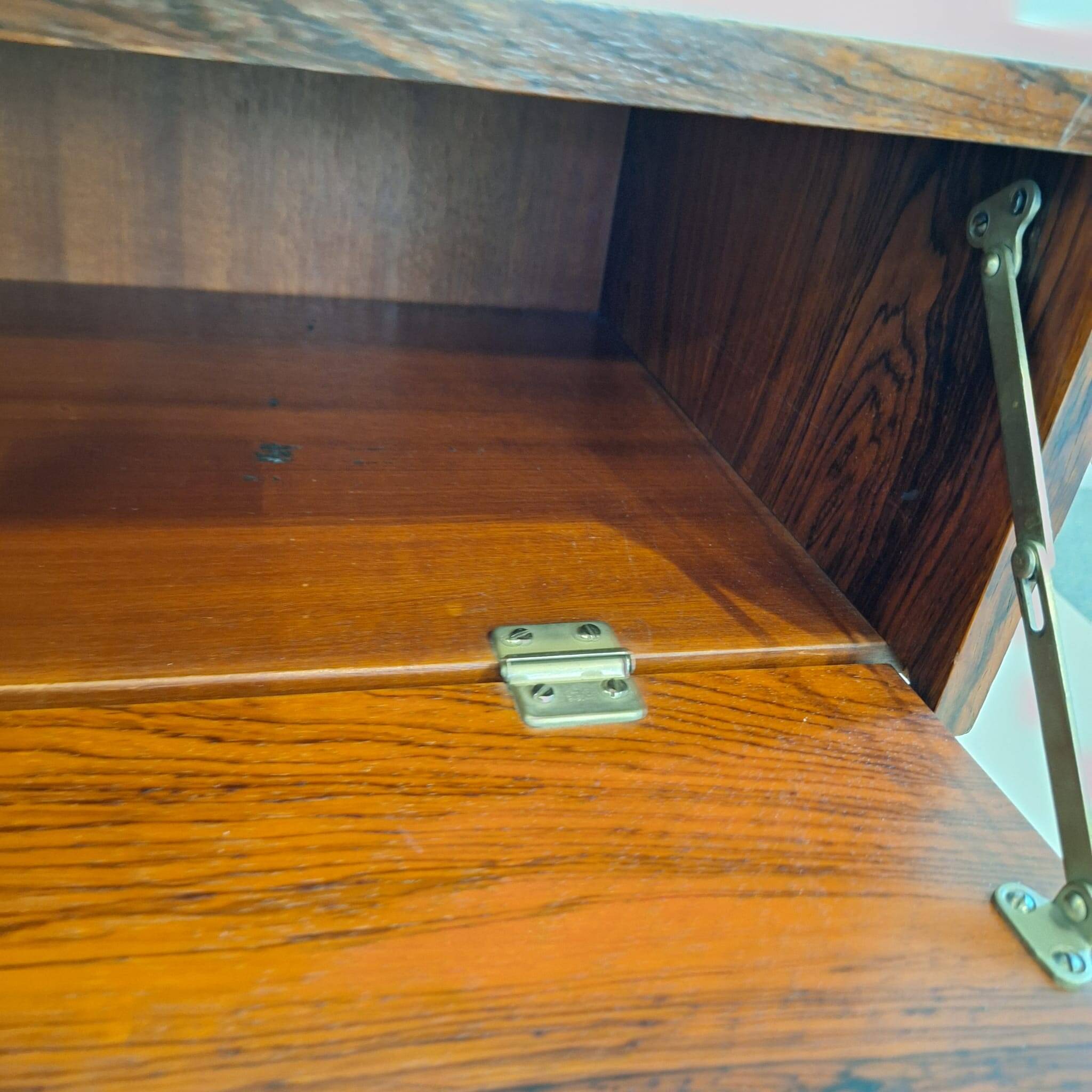 Vintage rosewood bedside table.