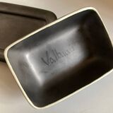 1960 Vallauris enameled earthenware butter dish
