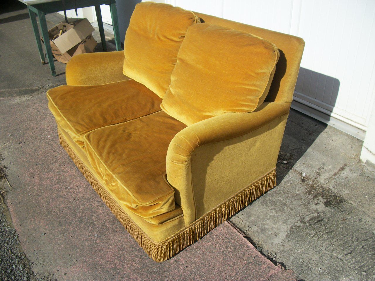 Gold Velvet Sofa
