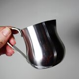 Set of 4 vintage bar measures in brushed stainless steel from the 60s-70s.