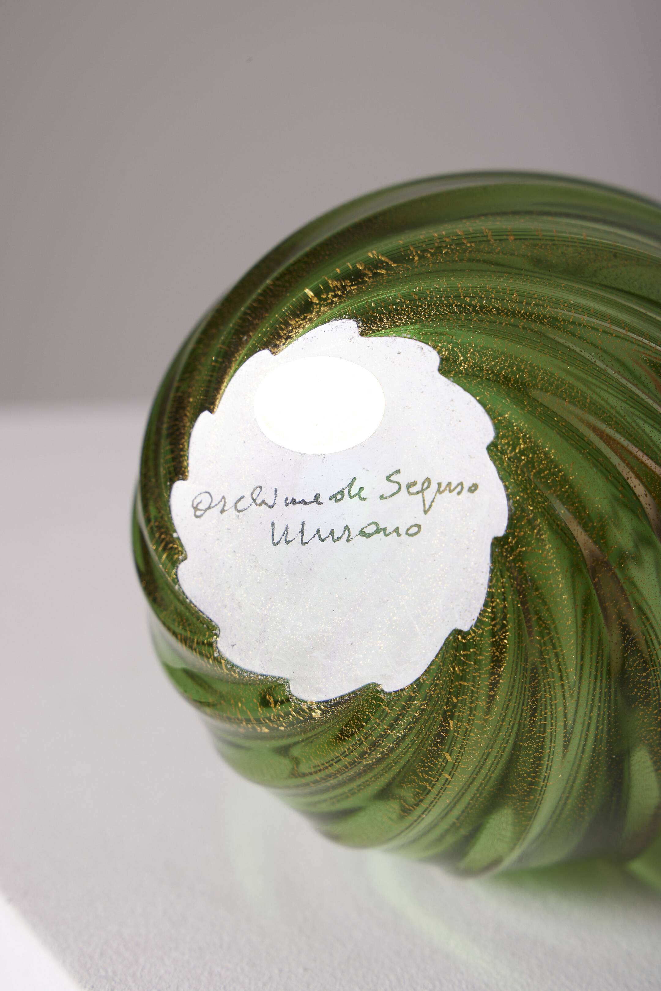Murano blown glass vase by Archimede Seguso